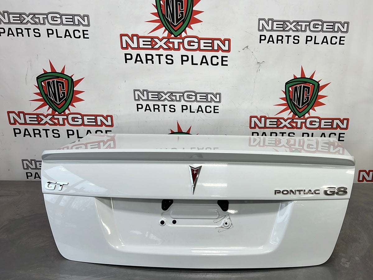 08 09 PONTIAC G8 TRUNK WITH SPOILER WHITE OEM 400 NextGenPartsPlace