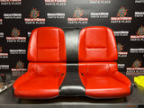 2010-2014 CAMARO SS COUPE REAR BACK SEATS INFERNO ORANGE LEATHER OEM #951