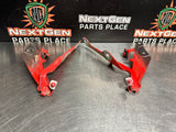 2016 FORD MUSTANG GT RH AND LH HOOD HINGES WITH HARDWARE ORANGE OEM #815