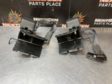 2008 C6 CORVETTE OEM FRONT SEAT BELTS DRIVER / PASSENGER BLK W/ BRACKETS #1266