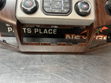 2013 FORD F250 F350 RADIO BEZEL CLIMATE CONTROL WOOD TRIM #1227