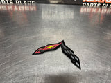 14-19 C7 CORVETTE CARBON FLASH BOWTIE EMBLEM CROSSED FLAGS #1181