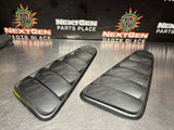 2013 FORD MUSTANG GT QUARTER GLASS WINDOW VENT COVERS BLK OEM #1160