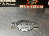 2013 FORD F350 KING RANCH TAILGATE EMBLEM OEM #1279