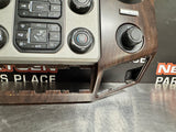 2014 FORD F350 RADIO BEZEL CLIMATE CONTROL WOOD TRIM OEM #857