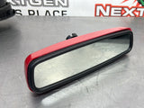 2015 FORD MUSTANG GT REAR VIEW MIRROR with RED OVERLAY OEM  #295