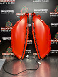 2018 CAMARO SS LH AND RH SIDE DOOR ILLUMINATED INSERTS INFERNO ORANGE OEM #1041