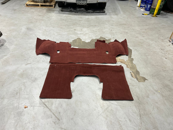 97-04 C5 CORVETTE REAR CARPET FIRETHORN RED COUPE OEM #1150