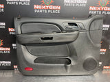 08-13 CHEVY SILVERADO GMC SIERRA LH FRONT DRIVER DOOR PANEL EBONY #4188