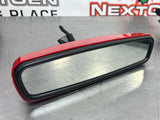 2015 FORD MUSTANG GT REAR VIEW MIRROR with RED OVERLAY OEM  #295