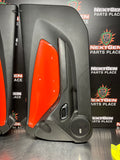 10-15 CAMARO SS INTERIOR DOOR PANELS WITH INFERNO ORANGE INSERTS LH RH OEM #951