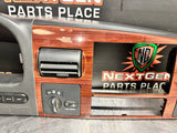 2006 FORD F350 LARIAT BLK WOODGRAIN DASH RADIO CLUSTER BEZEL TRIM LOADED OEM 769