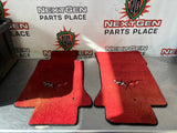 1999 CORVETTE C5 RED LLOYDS FLOOR MATS FRONT SET LH AND RH #628