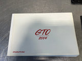 2004 PONTIAC GTO OWNERS MANUAL OEM #693