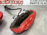 2016 FORD MUSTANG GT LF RF 4 PISTON BRAKE CALIPERS RED OEM #363