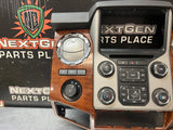 2015 FORD F350 RADIO BEZEL WOOD GRAIN DC34-2504302-C OEM #1246