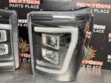 2012 FORD F250 AFTERMARKET PROJECTOR HEADLIGHTS w/ BUILT-IN LED BLK HOUSING #916