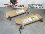 2012 FORD F350 KING RANCH SUN VISOR SET TAN OEM #471