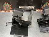 2008 C6 CORVETTE OEM FRONT SEAT BELTS DRIVER / PASSENGER BLK W/ BRACKETS #1266