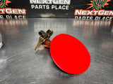 10-14 FORD MUSTANG GT FUEL DOOR GAS LID TANK COVER RED OEM #1298
