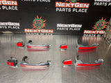 2009 PONTIAC G8 RED / CHROME LH RH SIDE EXTERIOR DOOR HANDLES FRONT & REAR #948