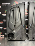 2011 FORD MUSTANG GT BLACK INTERIOR DOOR PANELS BLUE STITCH OEM #793