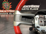 2011 FORD MUSTANG GT STEERING WHEEL RED LEATHER OEM #828