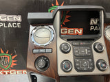 2013 FORD F250 F350 RADIO BEZEL CLIMATE CONTROL WOOD TRIM #1227