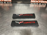 05-13 C6 CORVETTE AFTERMARKET SEAT BELT PAD COVERS #1038