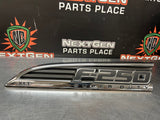 2011 FORD F250 DIESEL LH RH DRIVER PASSENGER SIDE FENDER EMBLEMS OEM #1091