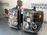 08-10 FORD F350 SUPERDUTY  AFTERMARKET RECON SMOKED/BLACK HEADLIGHTS HALOS #291