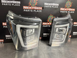 2012 FORD F250 AFTERMARKET PROJECTOR HEADLIGHTS w/ BUILT-IN LED BLK HOUSING #916
