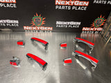 2009 PONTIAC G8 RED / CHROME LH RH SIDE EXTERIOR DOOR HANDLES FRONT & REAR #948