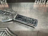 05 06 07 FORD F350 HARLEY DAVIDSON RH LH DRIVER PASS FENDER EMBLEM BADGES #1136