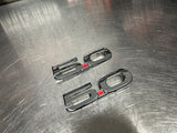 2015 FORD MUSTANG GT 5.0 FENDER EMBLEMS CHROME OEM #848