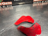 04-06 PONTIAC GTO TORRID RED ROCKER PANEL END CAPS PAIR OEM #1522