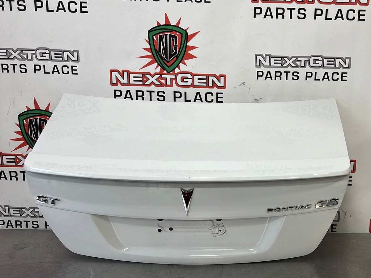08 09 PONTIAC G8 TRUNK WITH SPOILER WHITE OEM 400 NextGenPartsPlace