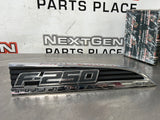 2011 FORD F250 DIESEL RH PASSENGER SIDE FENDER EMBLEM BC34-25000A72-B OEM #385