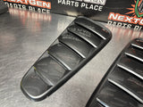2013 FORD MUSTANG GT QUARTER GLASS WINDOW VENT COVERS BLK OEM #1160