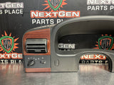 2006 FORD F350 LARIAT BLK WOODGRAIN DASH RADIO CLUSTER BEZEL TRIM LOADED OEM 1561