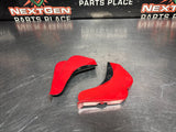 04-06 PONTIAC GTO TORRID RED ROCKER PANEL END CAPS PAIR OEM #1438