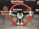 2011 FORD MUSTANG GT STEERING WHEEL RED LEATHER OEM #828