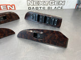 2012 GMC SIERRA DURAMAX 2500HD CREW CAB WOOD FRONT AND REAR POWER WINDOW SWITCHES OEM #534