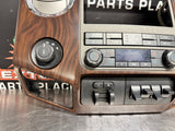 2012 FORD F250 F350 RADIO BEZEL CLIMATE CONTROL LOADED WOOD TRIM #916