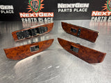 2013 GMC SIERRA 2500HD CREW CAB WOOD FRONT AND REAR POWER WINDOW SWITCHES #1031