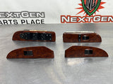 07-13 CHEVY SILVERADO CREW CAB WOOD LH RH RR LR POWER WINDOW SWITCHES OEM #384