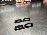 2013 FORD MUSTANG GT 5.0 FENDER EMBLEMS LH/RH BLACK OEM #990