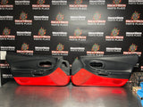 97-04 C5 CORVETTE DOOR PANELS BLACK/ RED OEM #880