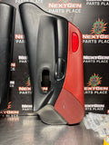 97-04 C5 CORVETTE DOOR PANELS BLACK/ FIRETHORN RED OEM #1425