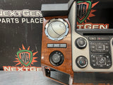 2015 FORD F250 RADIO BEZEL WOOD GRAIN DC34-2504302-C OEM #1144